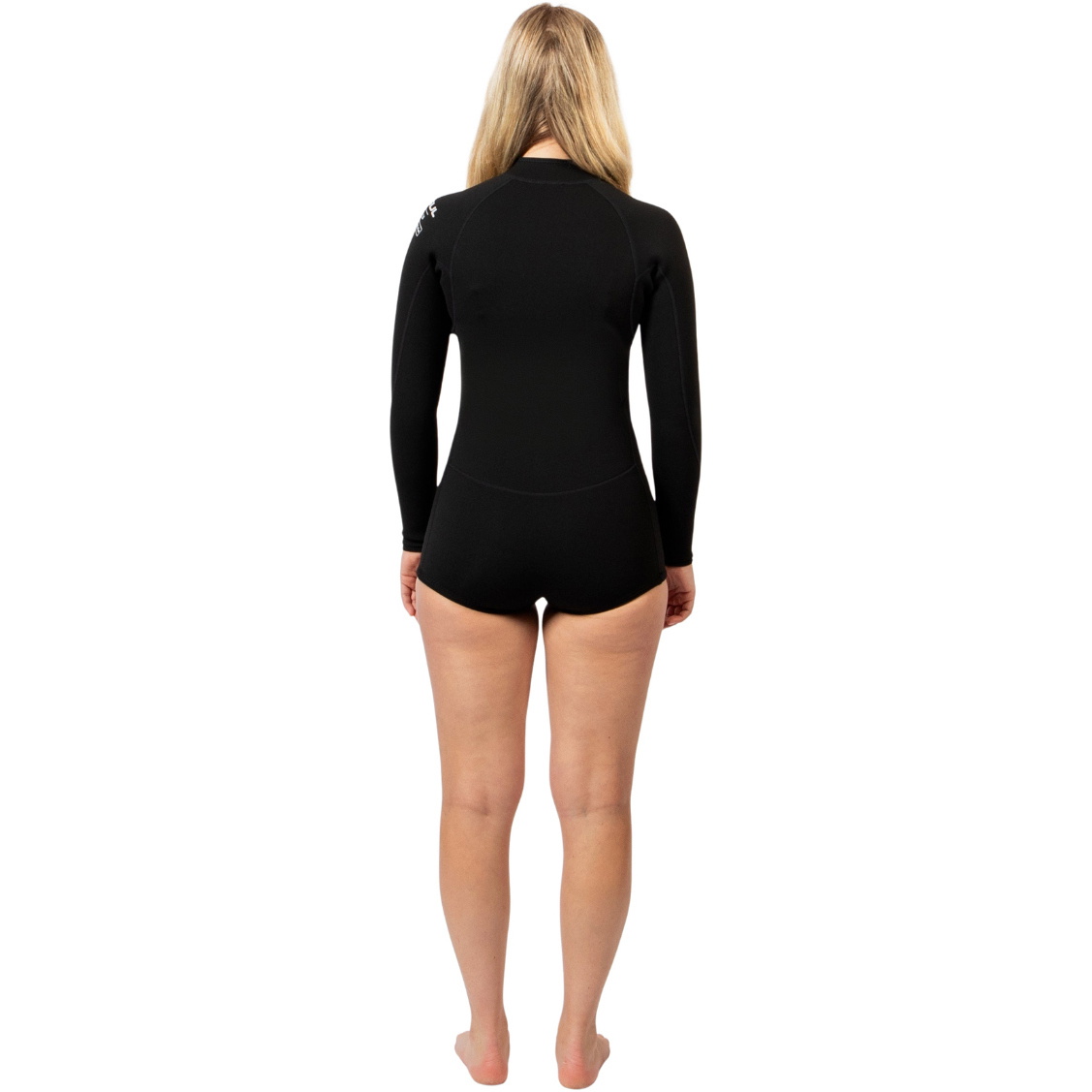 2026 Gul Womens Yulex Luna7 2mm Front Zip Boyleg Springsuit Wetsuit LA4305-BKBK - Black